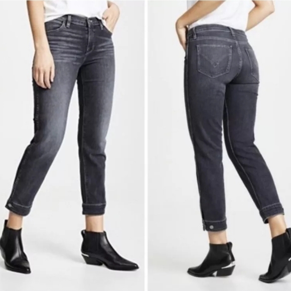 Hudson NWT Nico Midrise Cigarette Button Cuff‎ Crop Womens Jeans Size 26 - Picture 1 of 14
